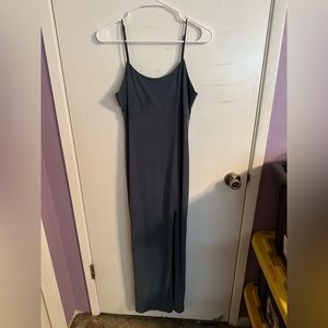 Women’s sleeveless high slit maxi bodycon dress